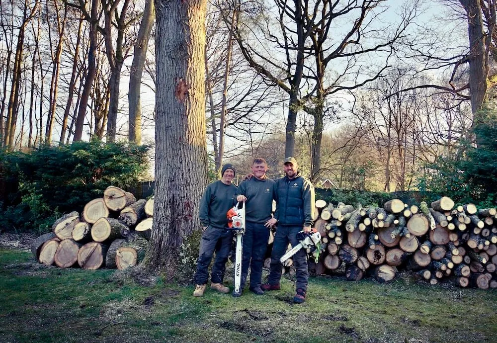 Wyre Tree Services team with equipment